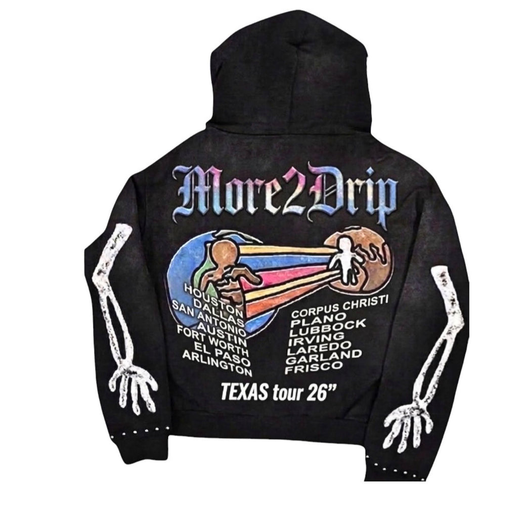 More2Drip "Drippers Only" Skeleton Hoodie