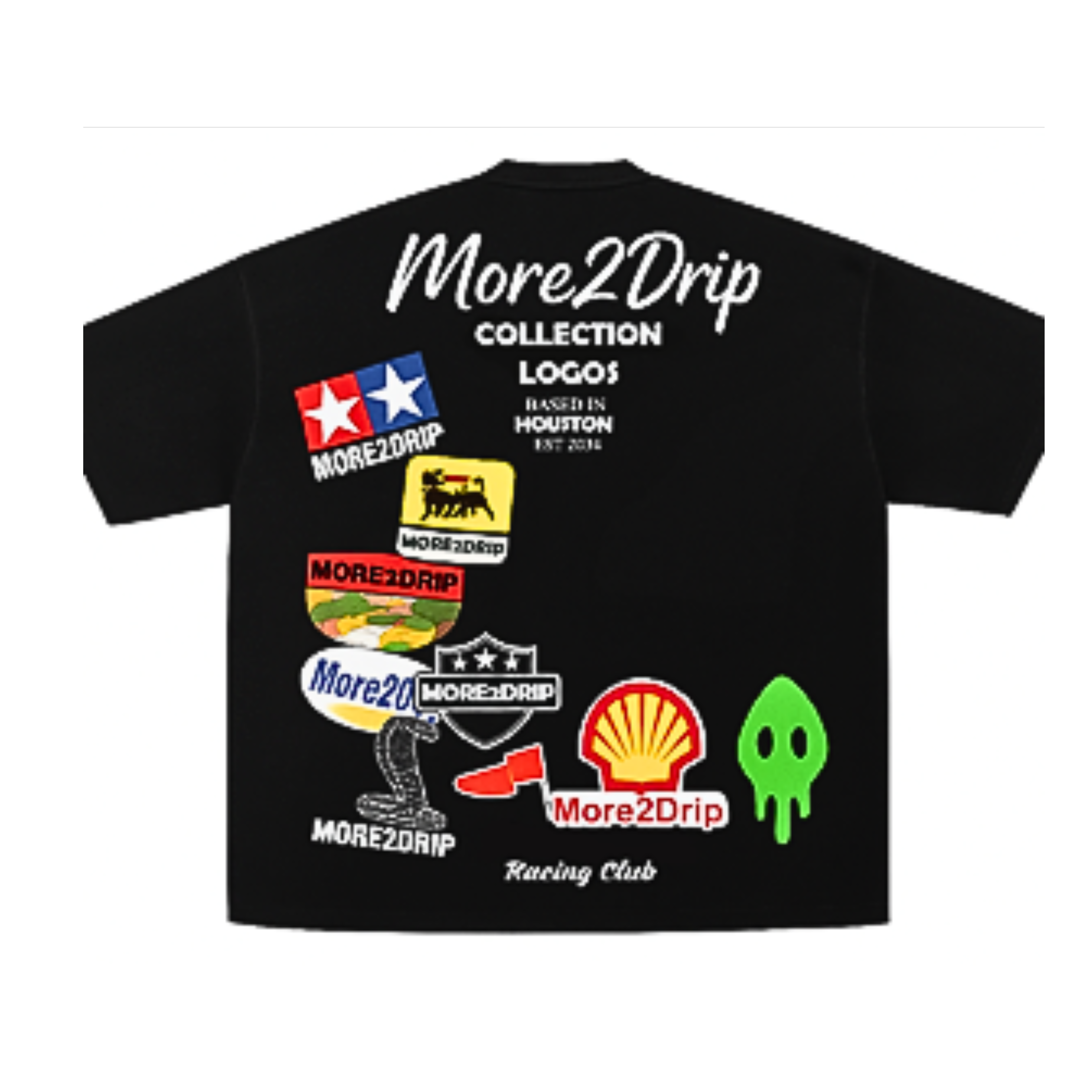 More2Drip Racing Club Tee-Black