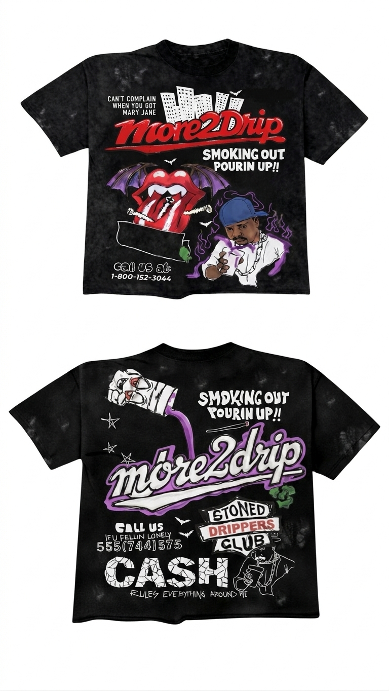 More2Drip "Screw Culture" Houston Tribute Graphic Tee
