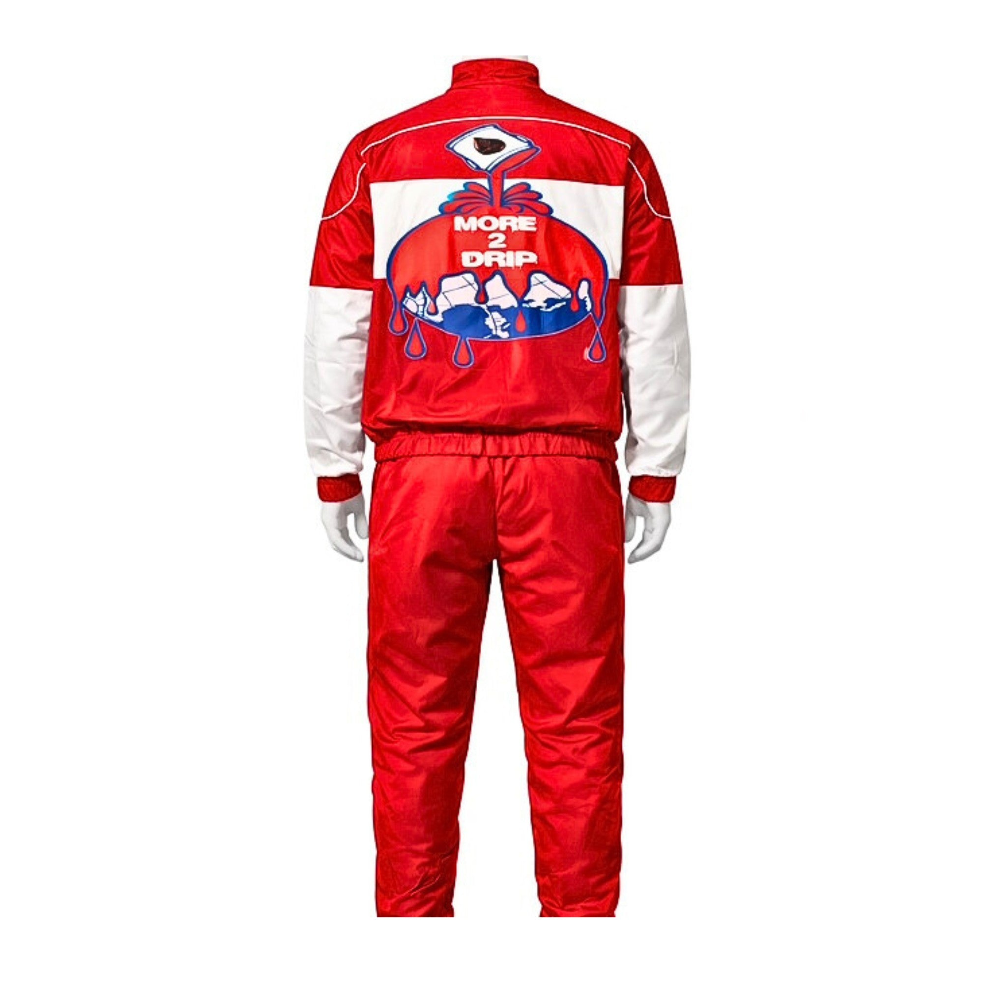 More2Drip Red Tracksuit-Two Piece Set