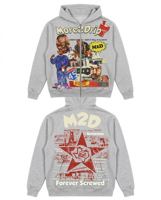 More2Drip DJ Screw Zip Hoodie
