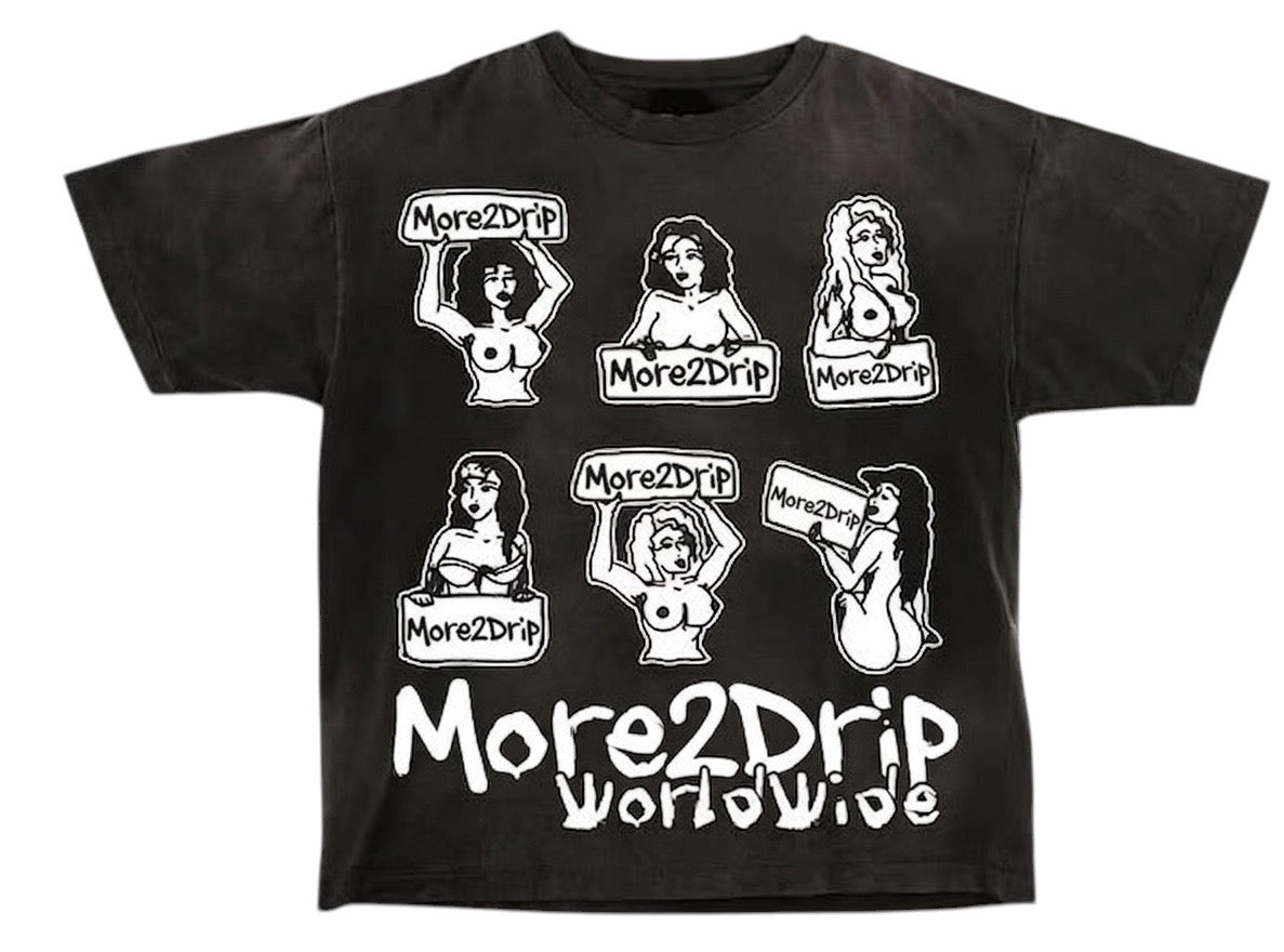 More2Drip Worldwide Graphic Tee-Black Edition