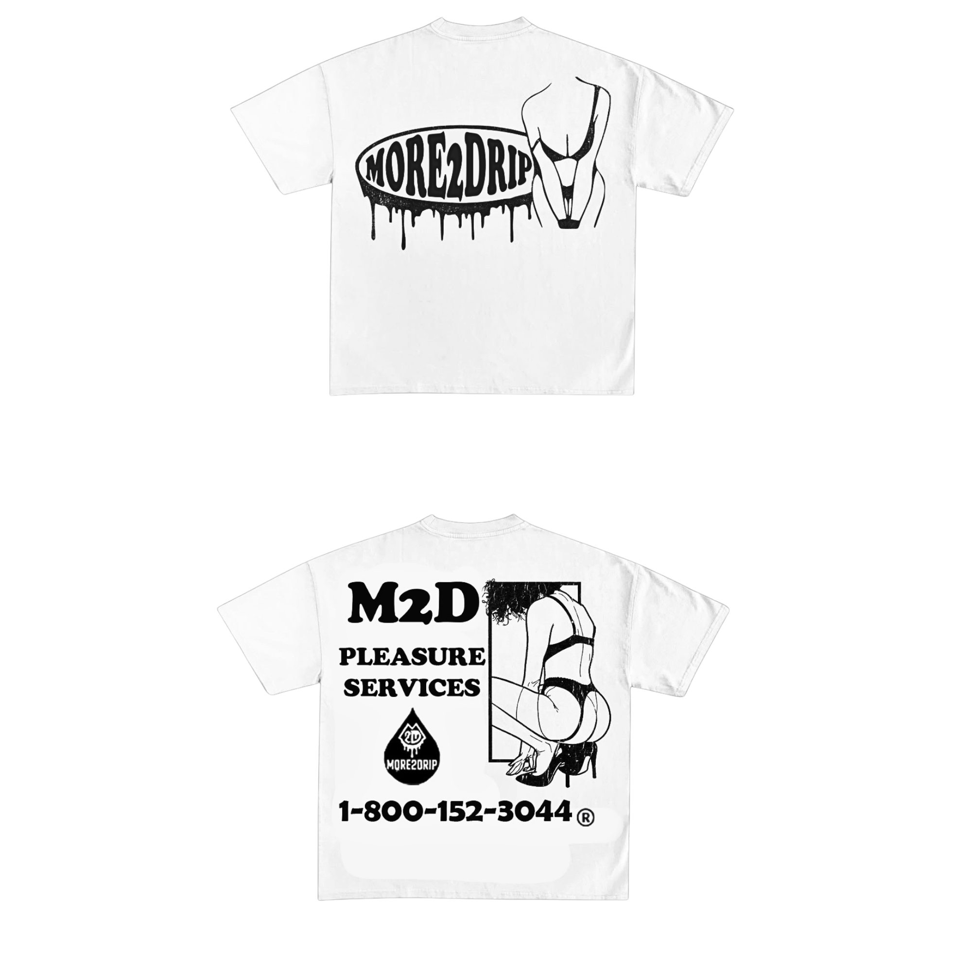 More2Drip "Pleasure Services" Graphic Tee