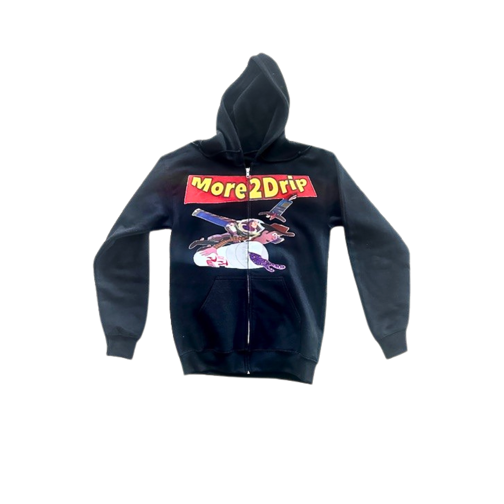 More2Drip "Texas Drip" Hoodie Short Set-Black Edition