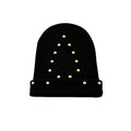 Black Studded Beanie