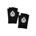 Black Fingerless Logo Gloves